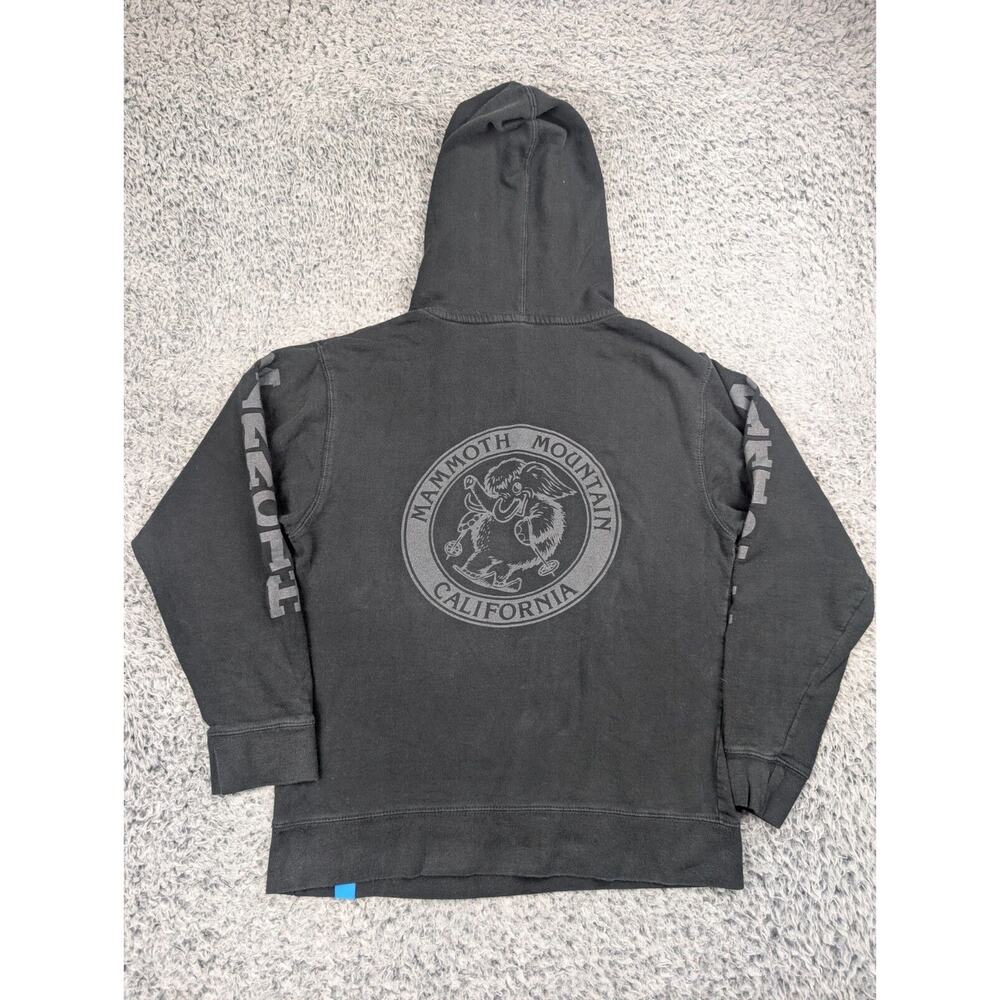 Mammoth Mountain Sweatshirt Men Small Black California Graphic Pullover Hoodie - Picture 5 of 6